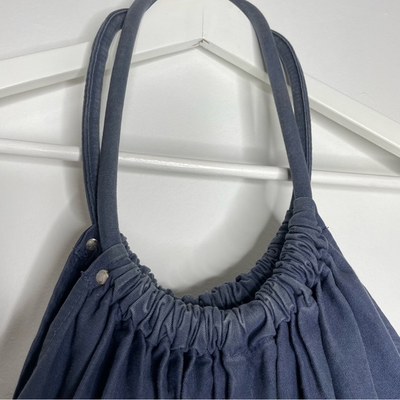 Peace Love World Blue & White “I am Peace” “I am love” peace sign shoulder bag - Picture 14 of 16